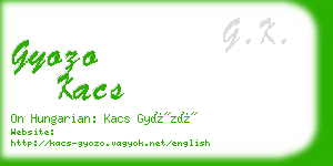 gyozo kacs business card